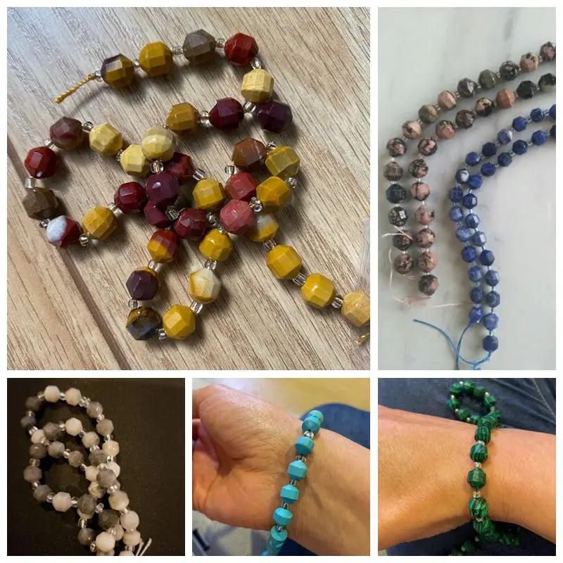 10pcs/lot Natural Faceted Beads Olive Shape Agates Quartzs Lapis Lazuli Gem Jewelry Making Supply Bracelets Earrings DIY - купить по