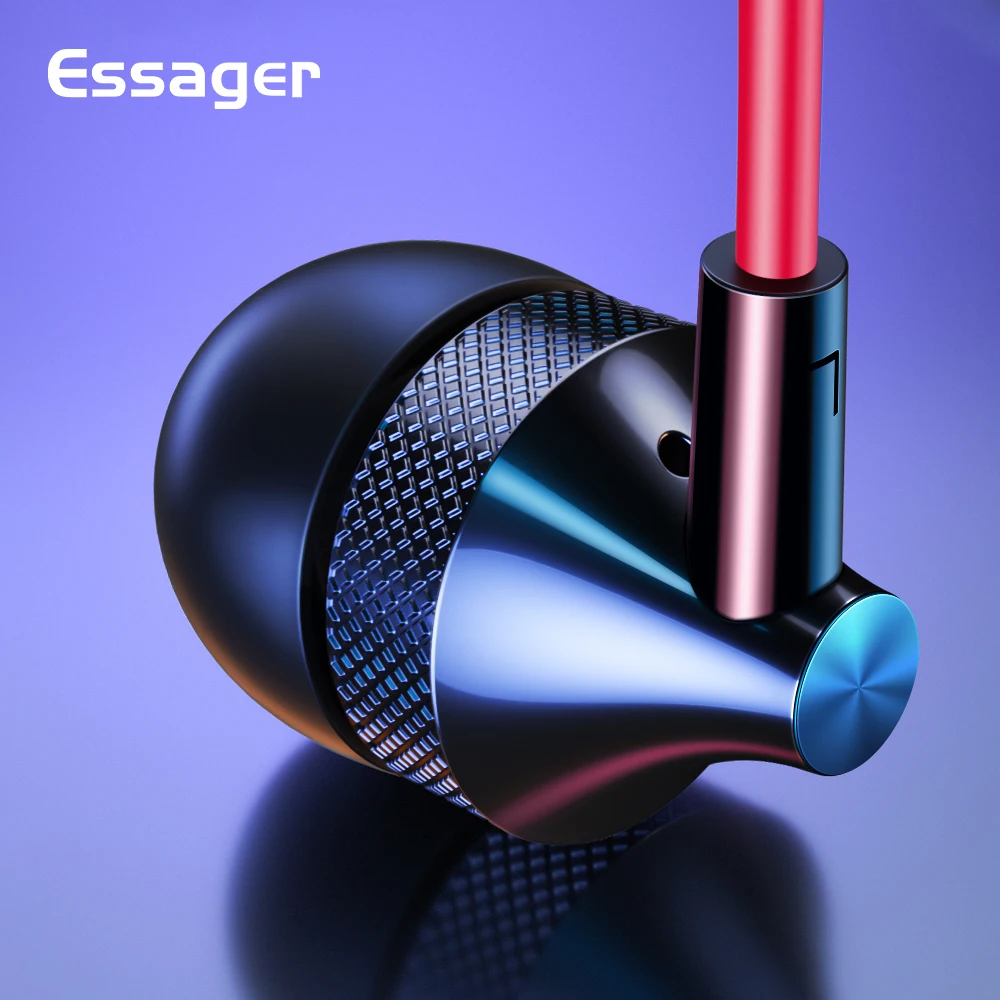 Наушники-вкладыши Essager проводные с микрофоном и штекером 3 5 мм - купить по