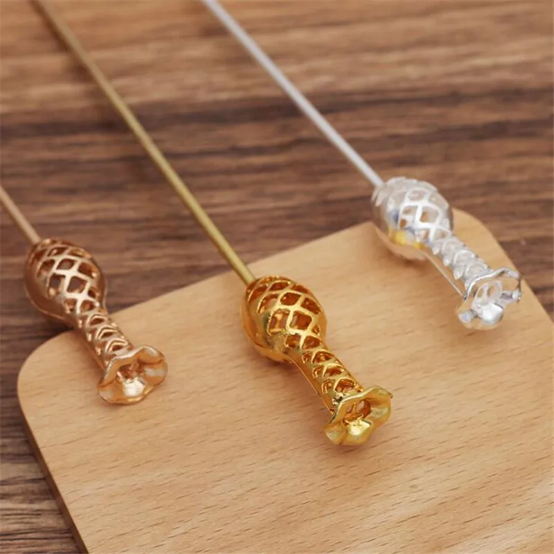 

DIY Jewelry Accessories Alloy Headdress Materials Flower Slice Charms For Jewelry Making Hairpin