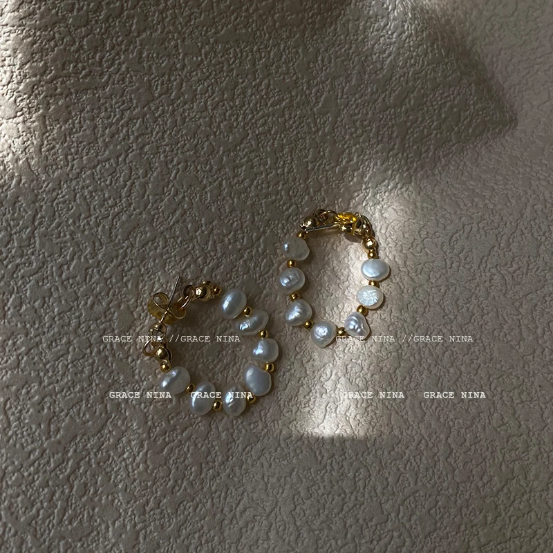 

Vintage Pearl Rear-Wear Earrings Trendy Earrings Female Stud Earrings