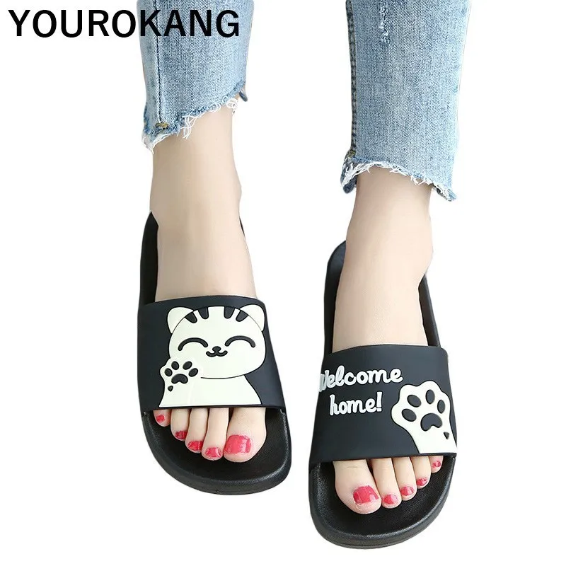 Летние женские шлепанцы Обувь для влюбленных пар Домашние Тапочки ванной с