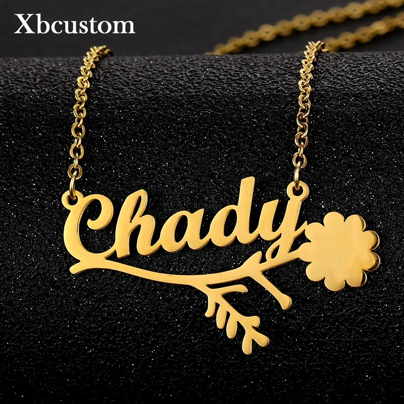 Заказное модное ожерелье из нержавеющей стали для женщин персонализированное