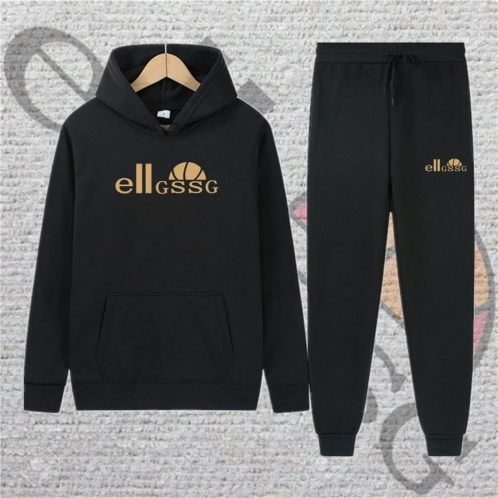 

Men's two-piece suit, casual print sportswear, hoodie + pants, sweater, casual sportswear, new collection for 2021