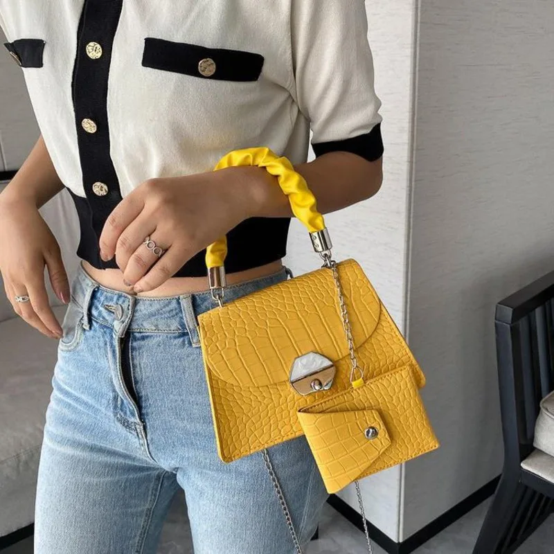 

Женская сумка, модные сумки, новинка весны 2021, женская сумка через плечо на цепочке, однотонная сумка-мессенджер, сумки для сына и матери