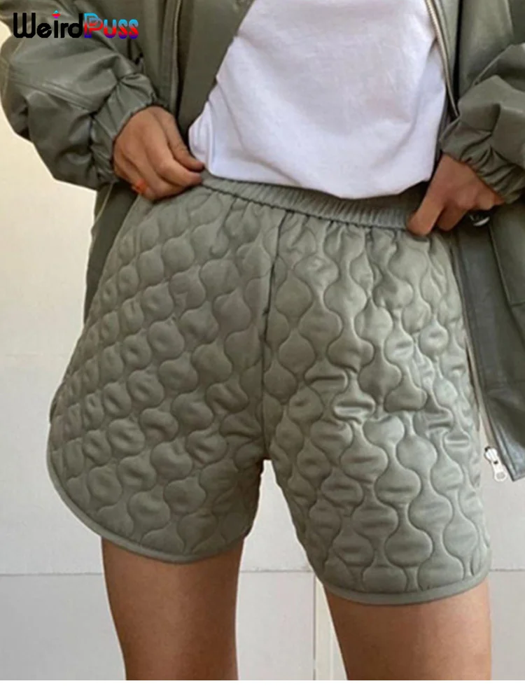 

Weird Puss Women Casual Cotton Shorts Stretch High Waist Solid Classic Simple Wild Pocket Pants Skinny Basic Streetwear Outfit