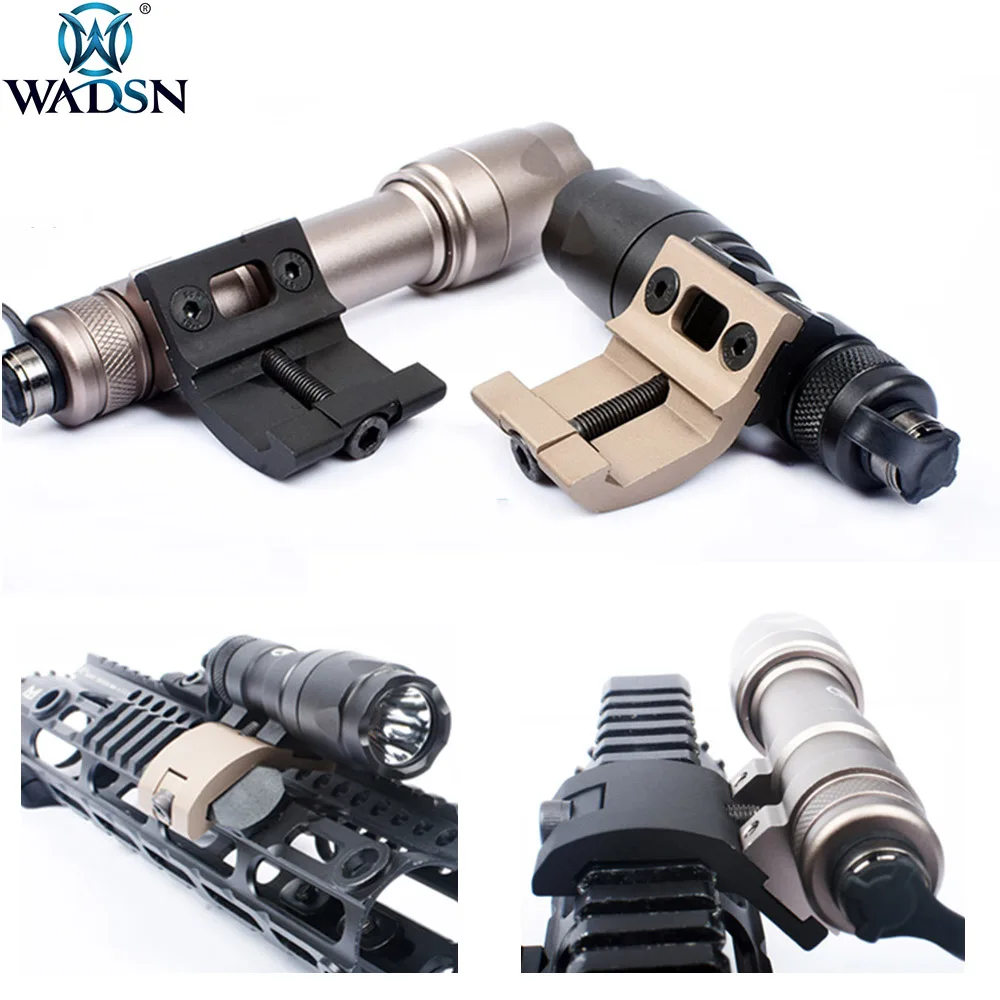 WADSN Airsoft Tactical Weapon Scoutlight Picatinny Mount For Surefir M600C M600 M300A M300B LED Flashlight Fit 20mm Rail | Спорт и