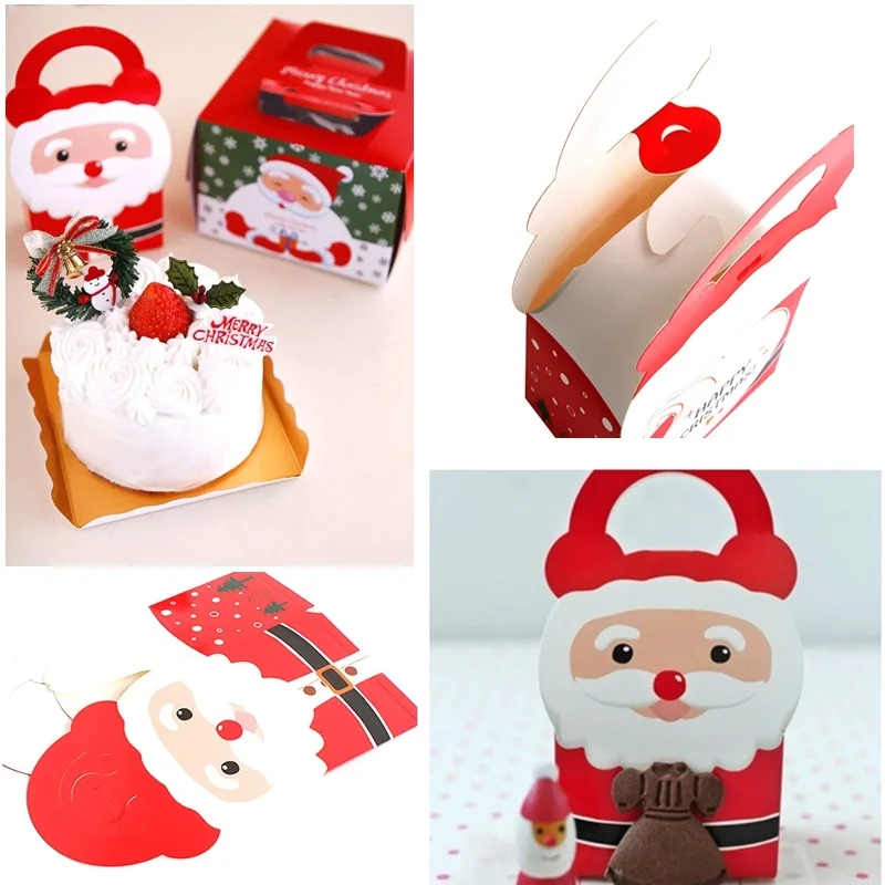 10 шт./компл. Рождественский подарок Бумага коробка Санта Клаус Конфета в виде