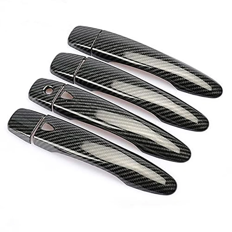 

4PCS for Nissan Navara NP300 2015-2020 Carbon Fiber Car Door Handle Cover Trim Sticker Decoration Accessories