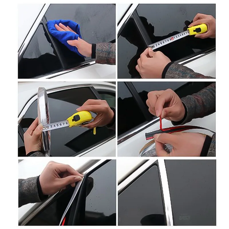 15 м авто Защитная Наклейка самоклеющаяся защита от Краш Серебряная