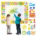 Коврик для рисования водой Coolplay, детский коврик, волшебные ручки и штампы, доска для рисования, обучающие игрушки для детей, рождественский подарок