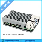 Чехол для Raspberry Pi 4 с пассивным охлаждением, чехол для Pi 4B Armor из алюминиевого сплаваметаллический корпус с рассеиванием тепла для Pi 4 Model B