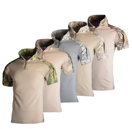 

Military Mens Camouflage Frog Suit Short Sleeve Brand Cotton Fat Slim Casual Tactical T Shirt Men Training Shirts S-3XL