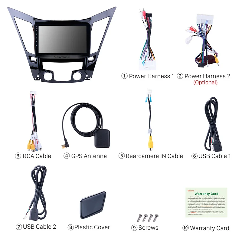 Автомобильный мультимедийный плеер Seicane Android 10 0 для HYUNDAI Sonata i40 i45 Поддержка TPMS DVR