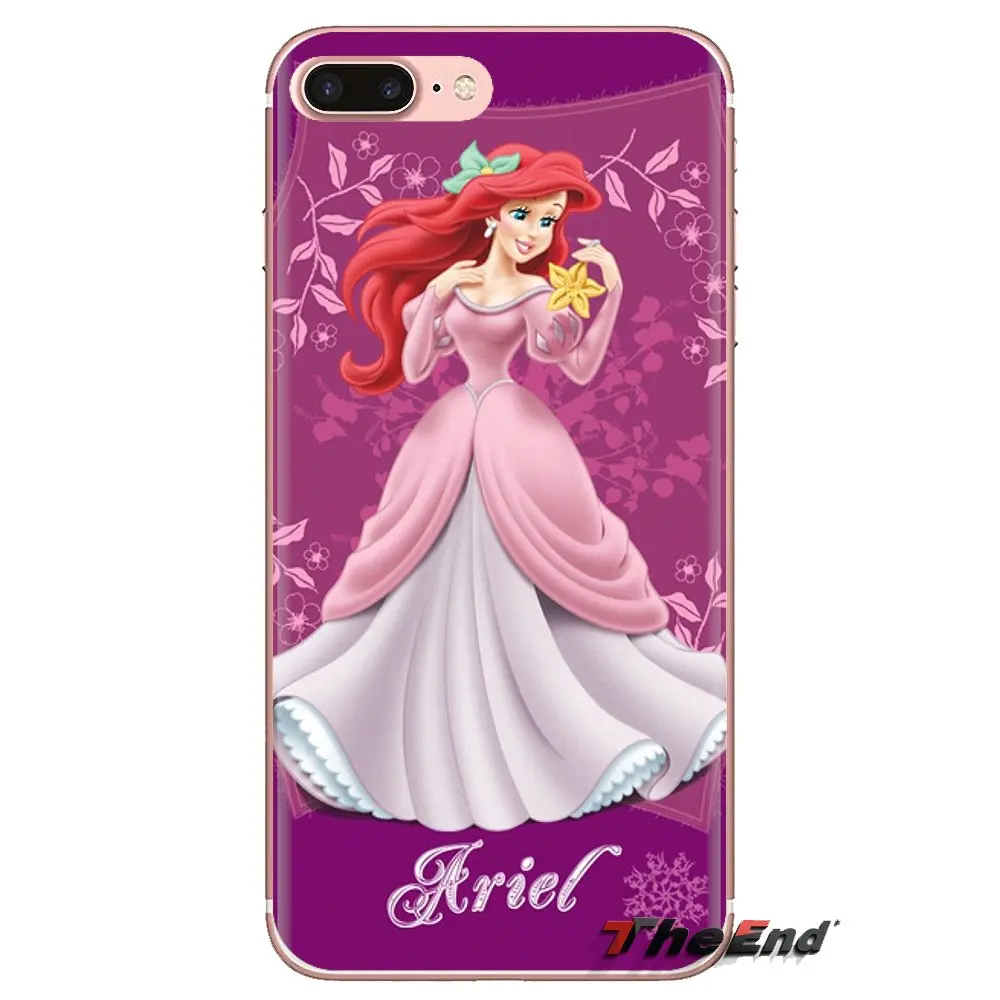 Силиконовый чехол Ariel The Little Mermaid из ТПУ для iPhone XS Max XR X 4 4s 5 5S 5C SE 6 6S 7 8 Plus samsung Galaxy J1 J3