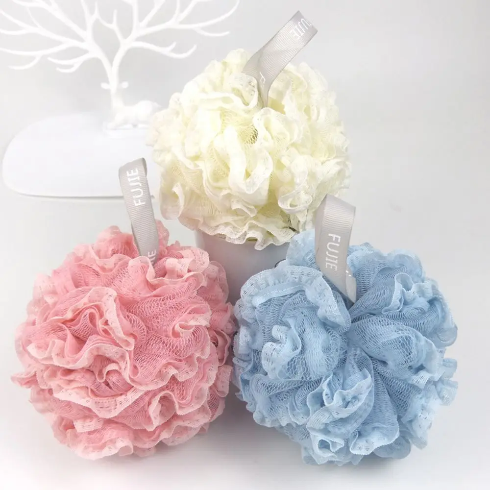 

Cute Lace Soft Sponge Bath Ball Shower Rub Bath Shower Wash Body Pot Sponge Scrubber Color Durable Healthy Massage Brush