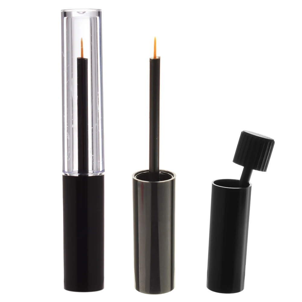 

4ml Empty Eyelashes Eyeliner Tube Mini Cosmetic Container Vials Refillable Bottle Black Cap Diy Travel Bottle