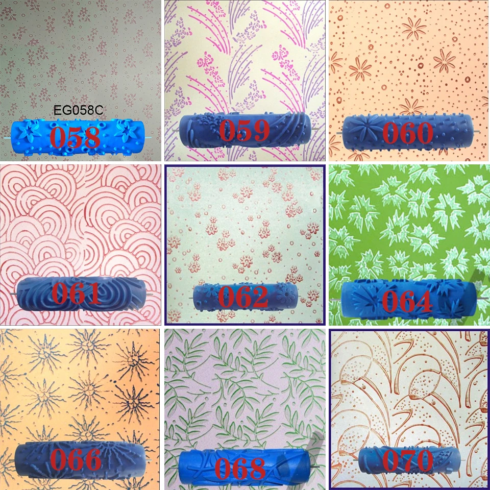 27 шаблонов для украшения стен краска 7 дюймов резиновый ролик щетка головка без