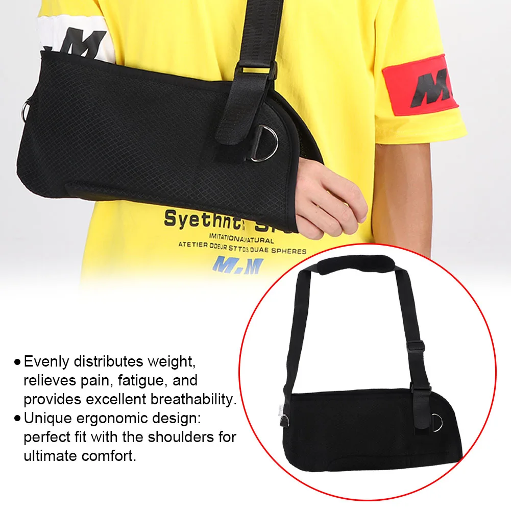 

Medical Adjustable Arm Sling with Split Strap Technology Wrist Elbow Immobilization Upper Arm Support Brace Sprain Fracture Care