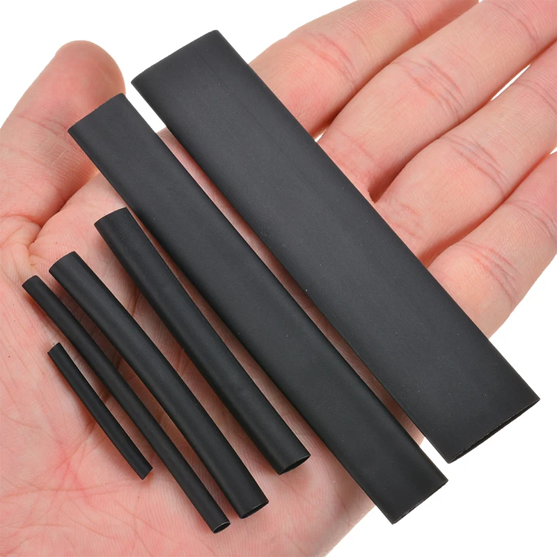 170pcs/box Insulated Sleeving Tubing Set Black Heat Shrink Tubing Electrical Cable Wire Wrap Cover Tube Wire Cable images - 6