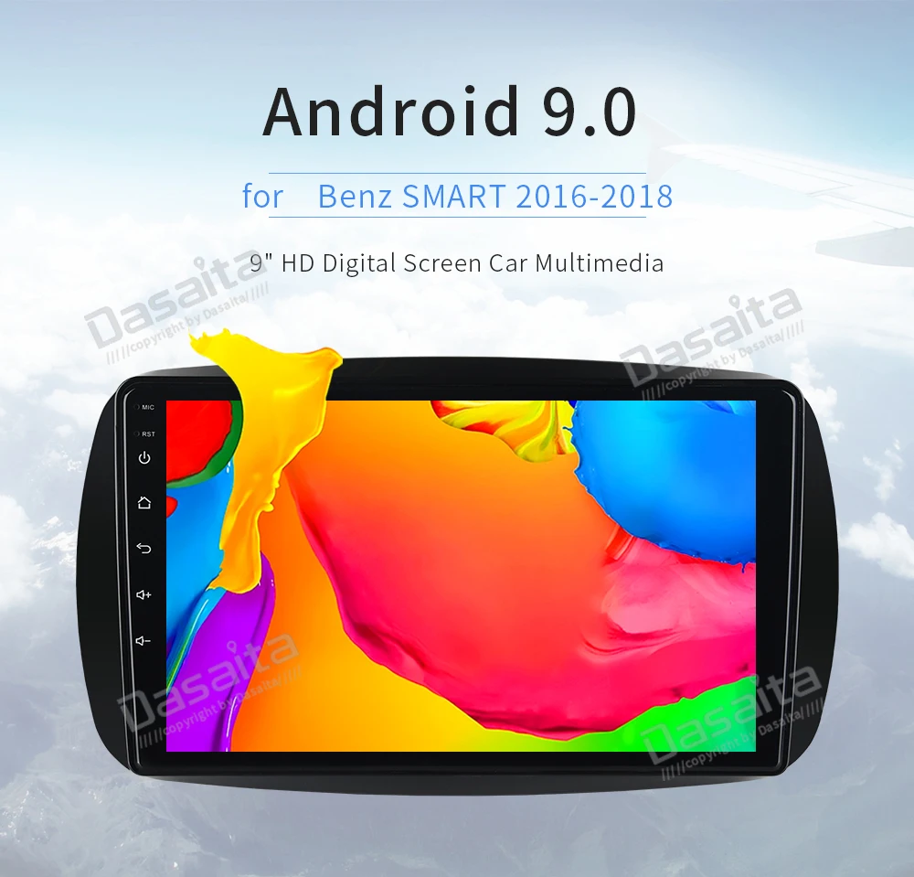 Dasaita " ips 2.5D экран Автомобильный мультимедийный плеер для Mercedes Benz Smart для двух C453 A453 W453 JBL DAB Mirrolink