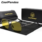 CoolPandas Ночное видение Поляризованные солнечные очки с полуободковой оправой Для мужчин Для женщин Для Мужчин Поляризованные линзы мужские солнцезащитные очки авиационные защитные очки UV400