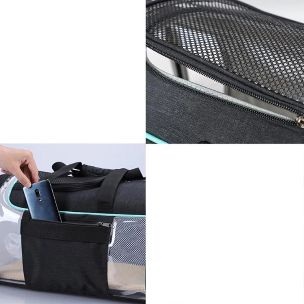 

Portable Dog Cat Carrier Bag Transparent Visible Pets Handbag Air Travel Allowed Pet Carrier Puppy Kitten Collapsible Packsack