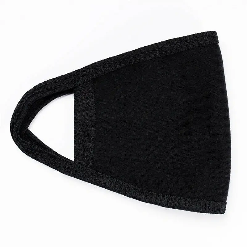 10 шт. черная Симпатичная хлопковая маска для лица с аниме KPOP многоразовые теплые