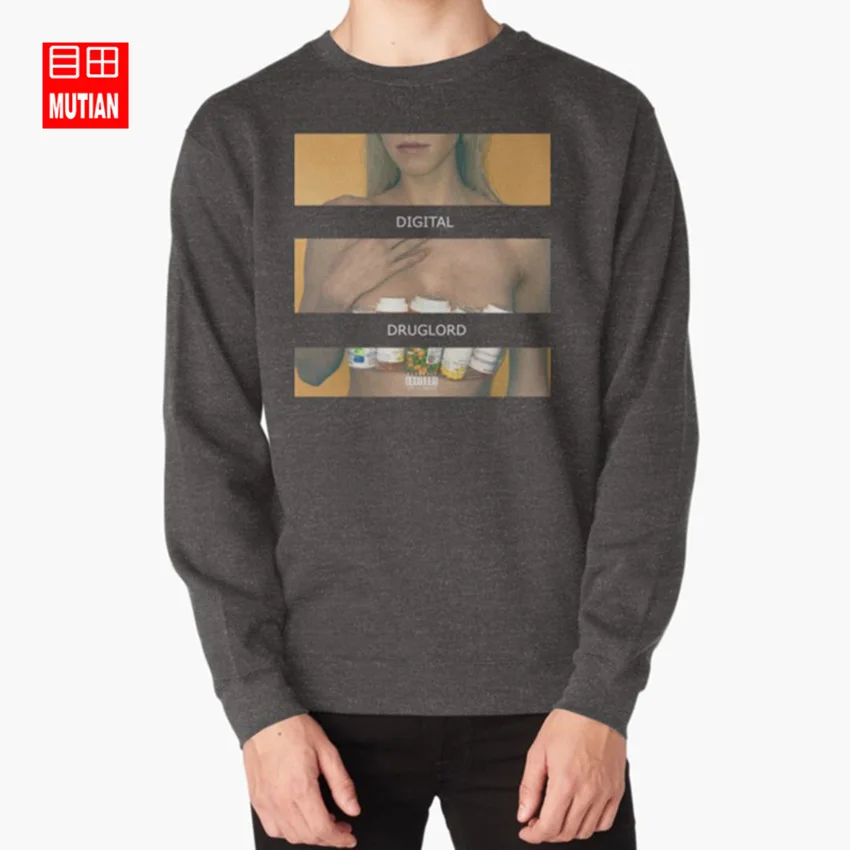 darkgrey-sweatshirt Blackbear Digital Druglord толстовки свитшоты blackbear digital druglord mansionz кашемировая петля мертвых роз для музыкальных выступлений, для чтения рэпа - Цвет: darkgrey-sweatshirt