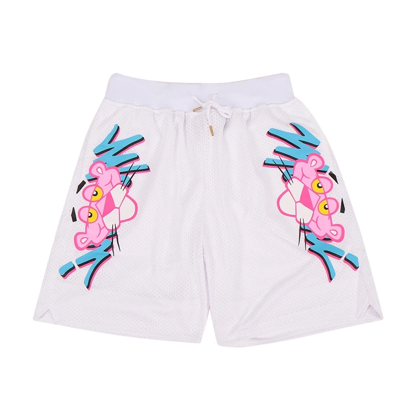 

BG Basketball shorts Pink Panther Embroidery sewing Zip pocket outdoor sport big size various styles white sandbeach shorts
