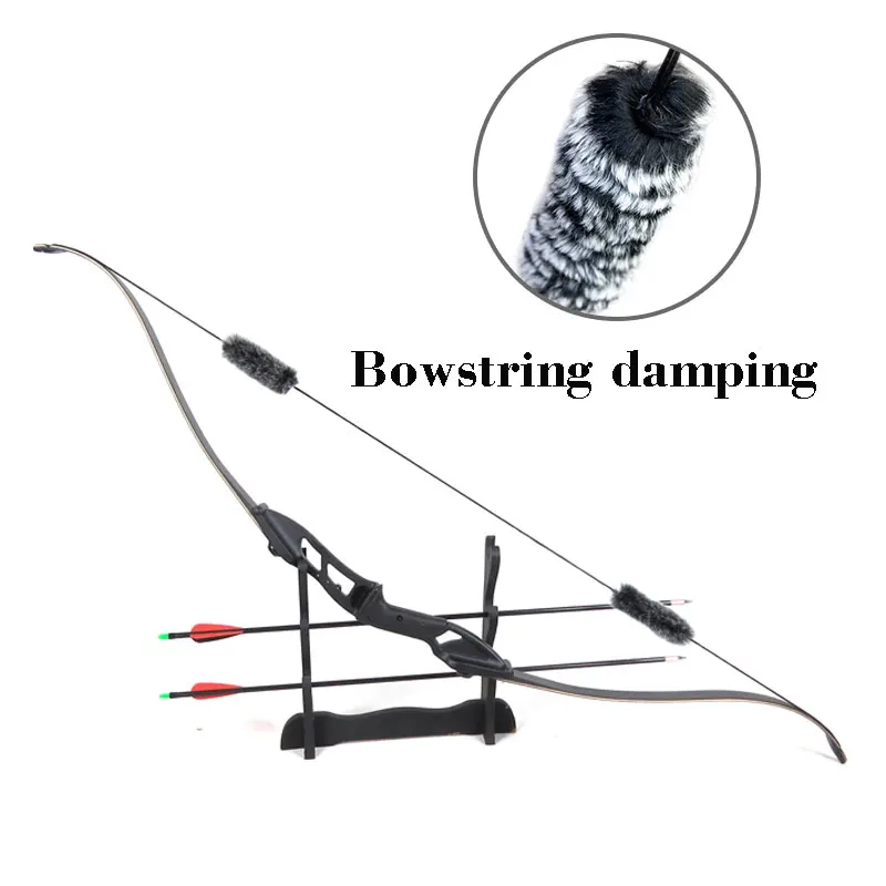 2 шт. кролик волос лук струна стабилизатор Мягкий DIY усов черный серый Bowstring глушитель лук амортизатор Охота
