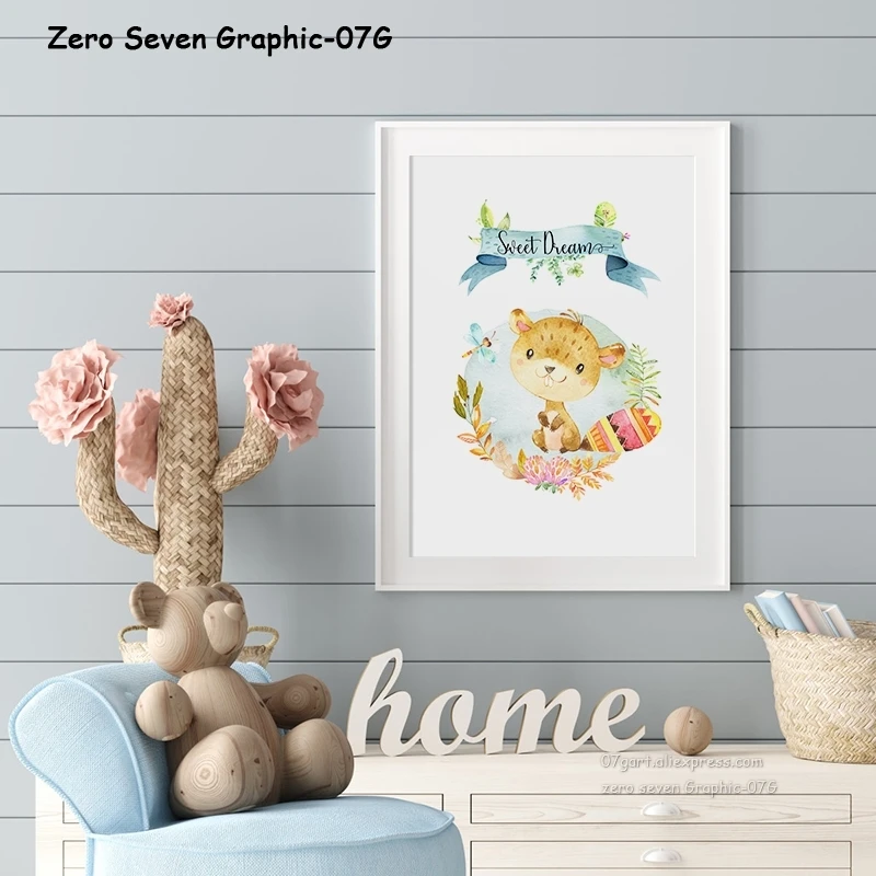 Милые акварельные животные белка дикий кабан лиса холст живопись плакаты и