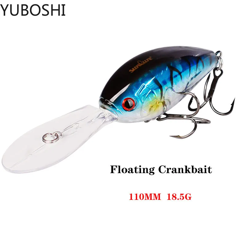 

YUBOSHI 110mm 18.5g Crankbait Fishing Lure Floating Artificial Hard Minnow Wobblers Bass Fishing Swimbait Baits