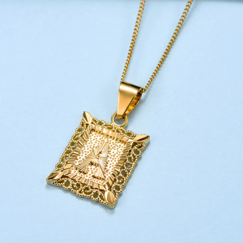 Ожерелье с полыми филигранными надписями для мужчин и женщин модное Ювелирное