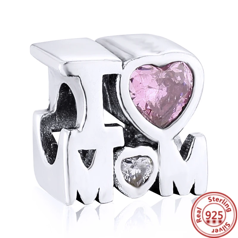 

2021 New 925 Silver I Love Mom Coffee Cup Flower Butterfly Star Beads Fit Original Pandora Charm Bracelet DIY Women Jewelry Gift