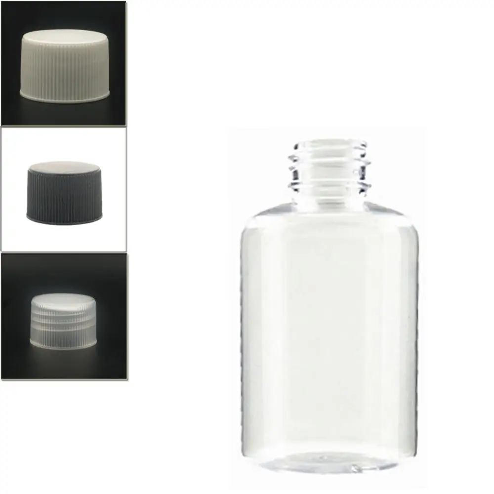 

4oz/120ml empty Non-Dispensing boston round plastic bottle , clear pet bottle with white/black/transparent ribbed pp lid