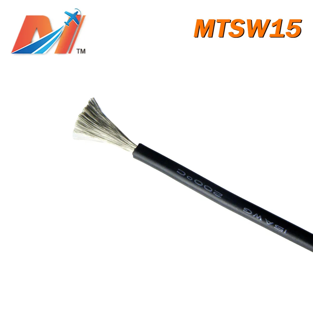 Maytech Clearance Sale (1meter) power silicon wire AWG15 BLACK COLOR | Электроника