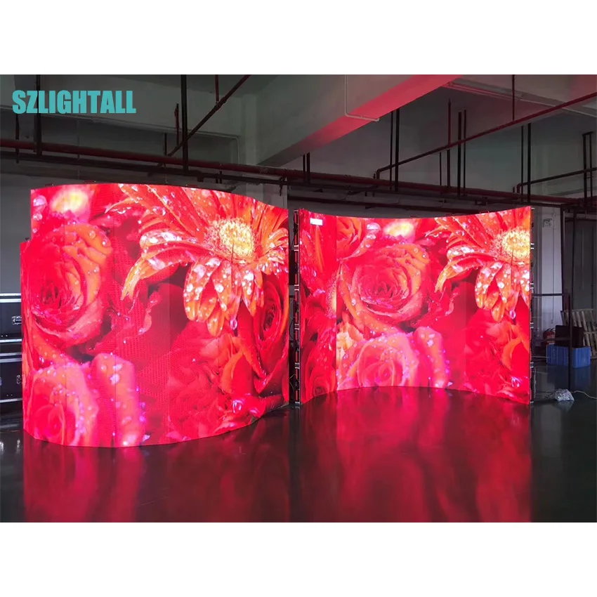 Внутренняя изогнутая светодиодная видеостена RGB HD P4.81 Высококачественная Гибкая