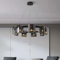 postmodern restaurant led chandelier simple light luxury crystal decoration nordic indoor bar zhongdao chandelier lighting