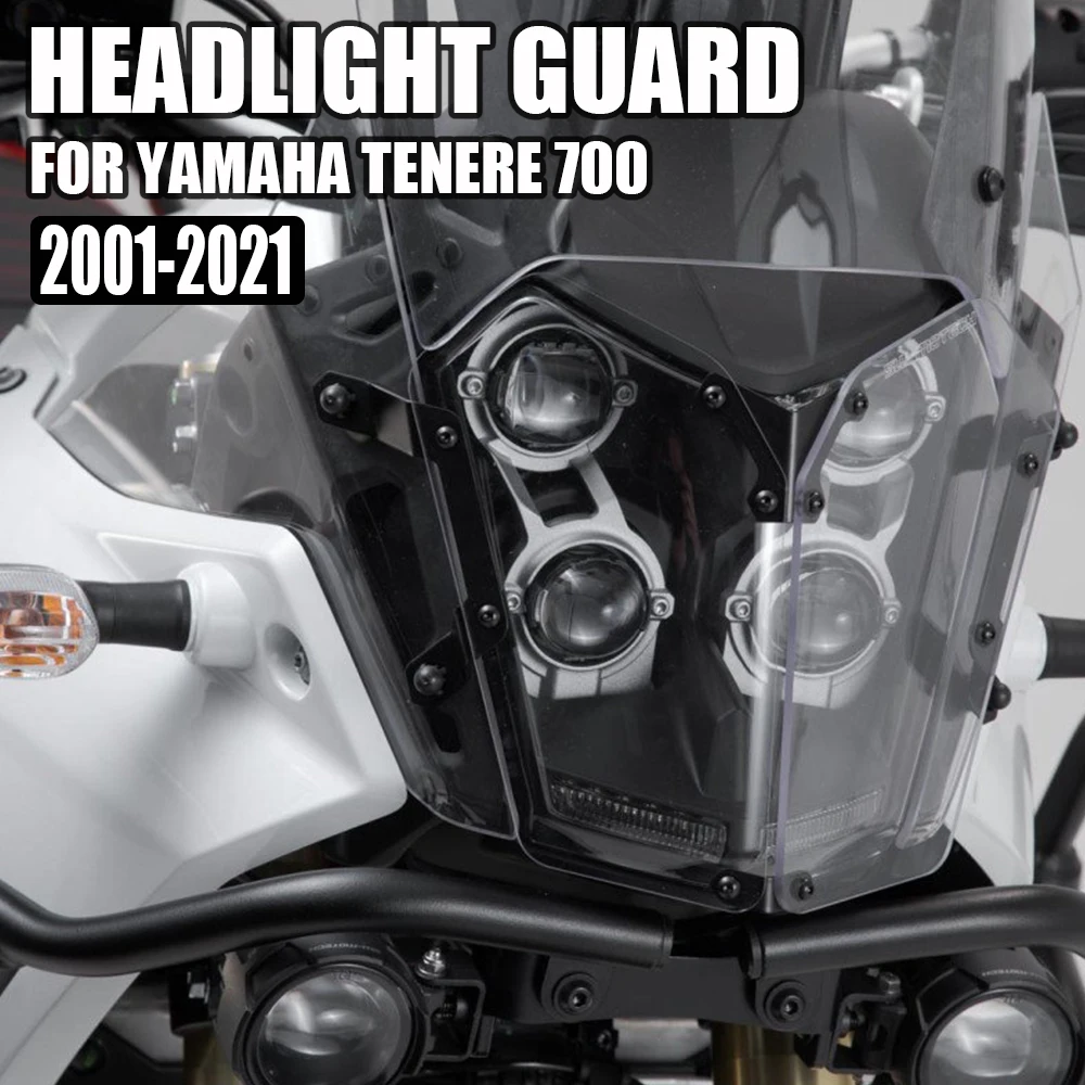 

For Yamaha Tenere 700 TENERE 700 Motorcycle Accessories Acrylic Headlight Protector Protective Lens Cover Headlight Guard