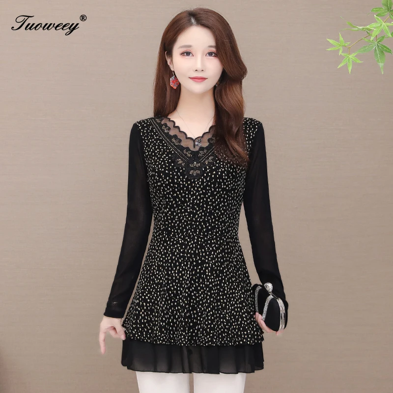 

5XL Plus Size Women Fashion Autumn Long Sleeve Shirt Female Vintage Blouses Plus Size O Neck Tops Camisas Mujer Elegant