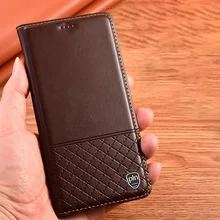 Luxury Genuine Leather Case For OPPO K9 R17 R19 F9 F11 F15 F17 F19 Pro Plus Magnetic Flip Cover Wallet Cases