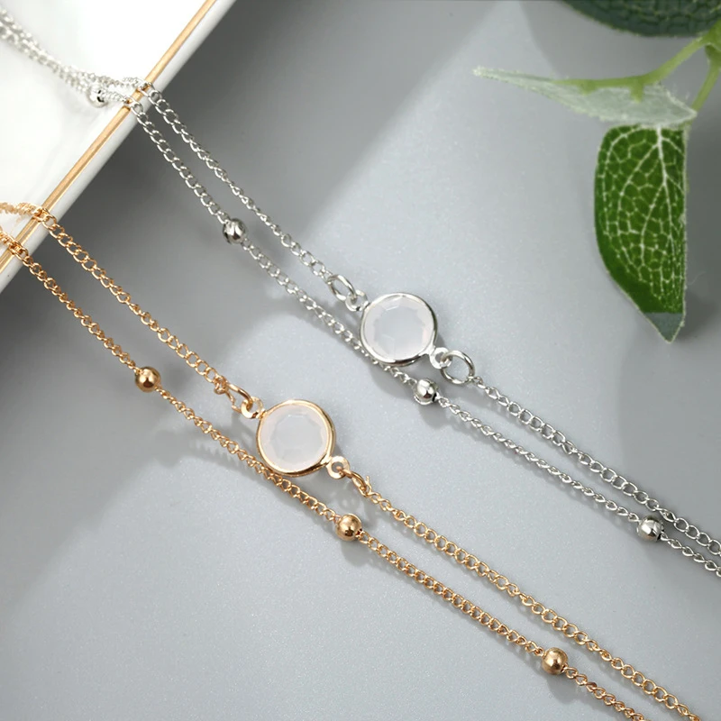 Bohemia Female Double Layer Anklets Foot Jewelry Leg on Ankle Bracelets for Women A039 | Украшения и аксессуары