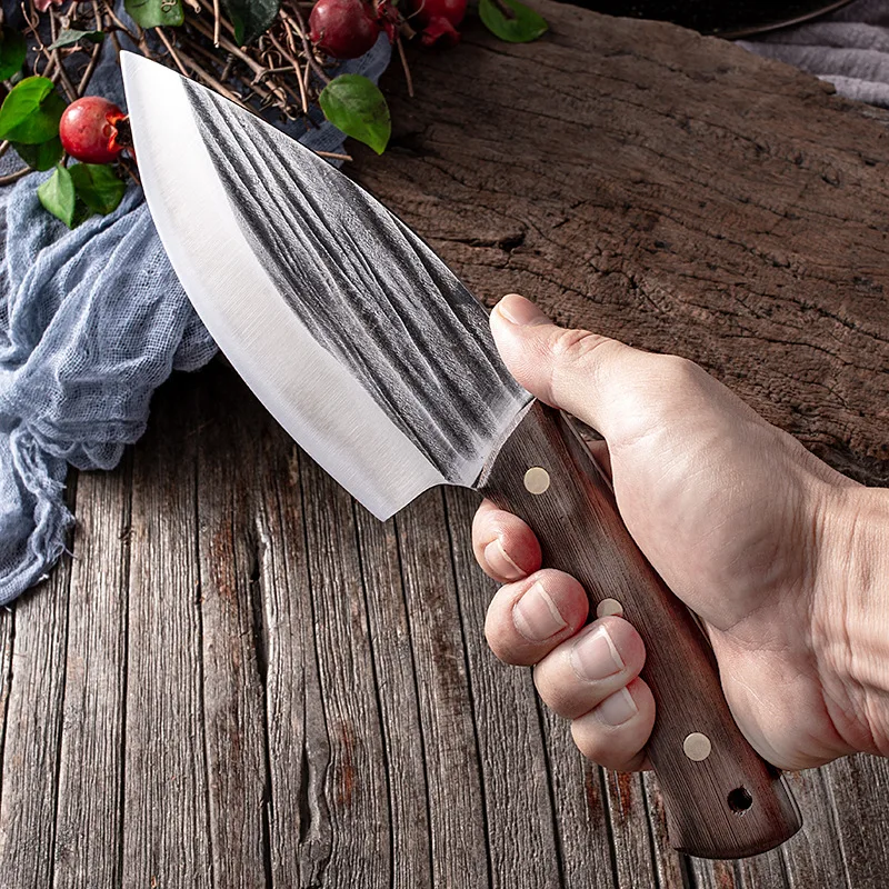 

Ручной работы кованые кухонные китайские ножи стальной мясной нож шеф-повара Кливер нож для убоя овощерезка Мясник резак