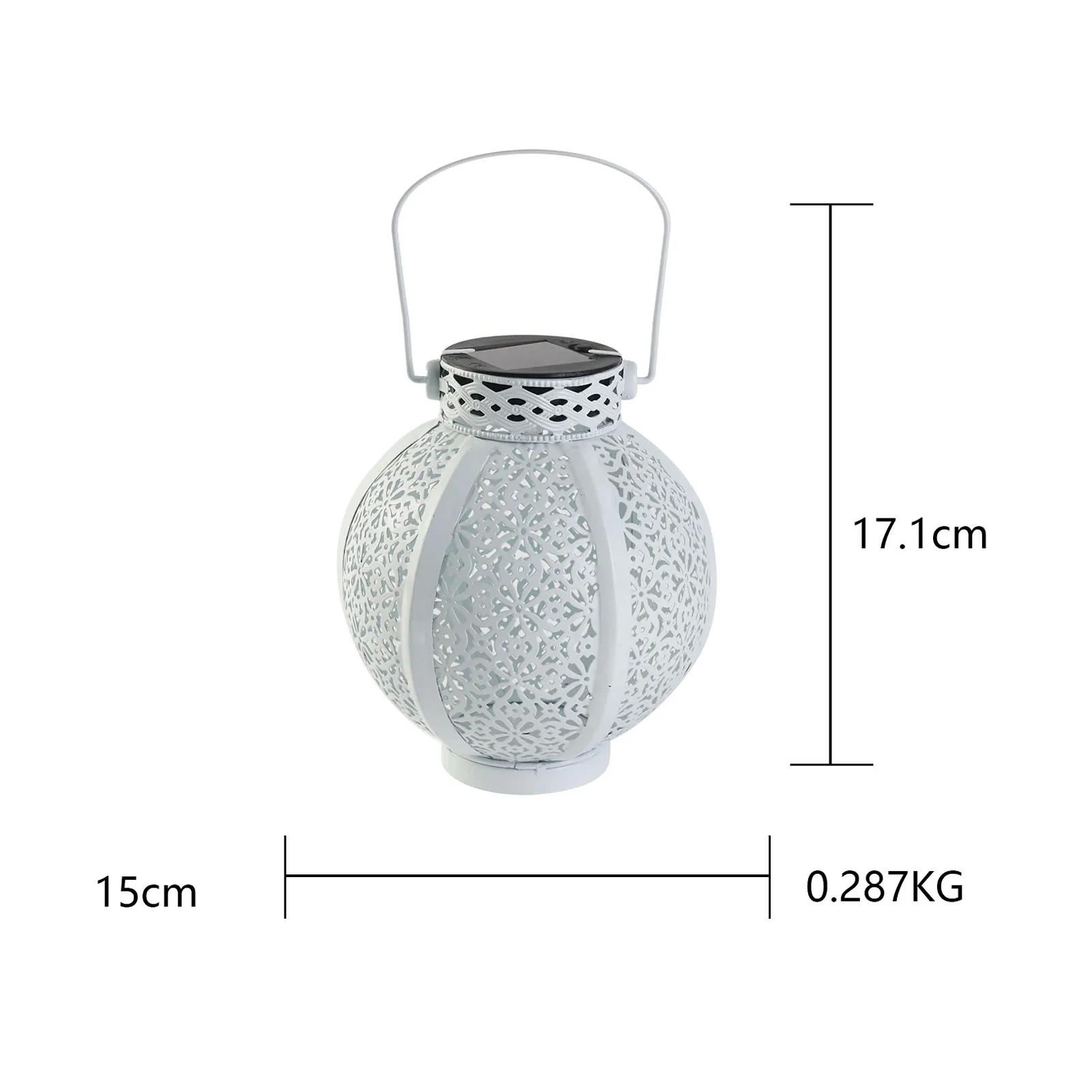 

Outdoor Solar Hanging Light Lantern Light Waterproof Metal LED Solar Lamp Retro Style Garden Light