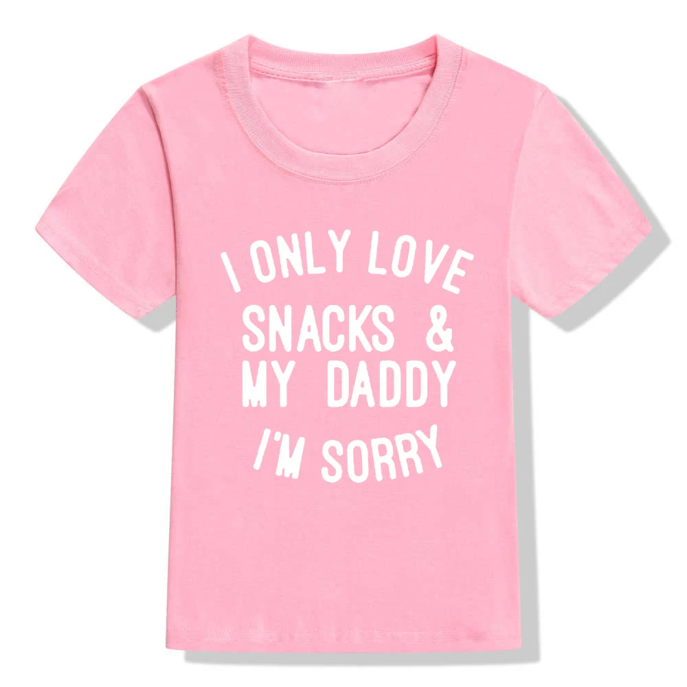 Снэк-рубашка для Дня отца Детская футболка с принтом Love My Daddy забавные детские