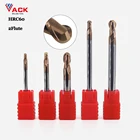 Концевая фреза VACK HRC60, карбидная сферическая насадка из вольфрамовой стали, для фрезерных станков с ЧПУ, металлических фрез, 2 режущих инструмента