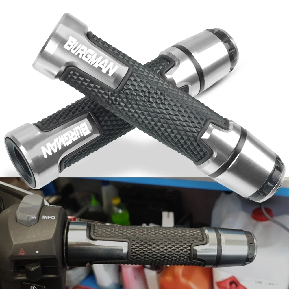 

Для Suzuki Burgman 125/250/400/650 AN650/AN400/AN125/AN200, мотоциклетные ручки 7/8 дюйма, 22 мм, заглушки руля, ручные заглушки, штепсельная вилка