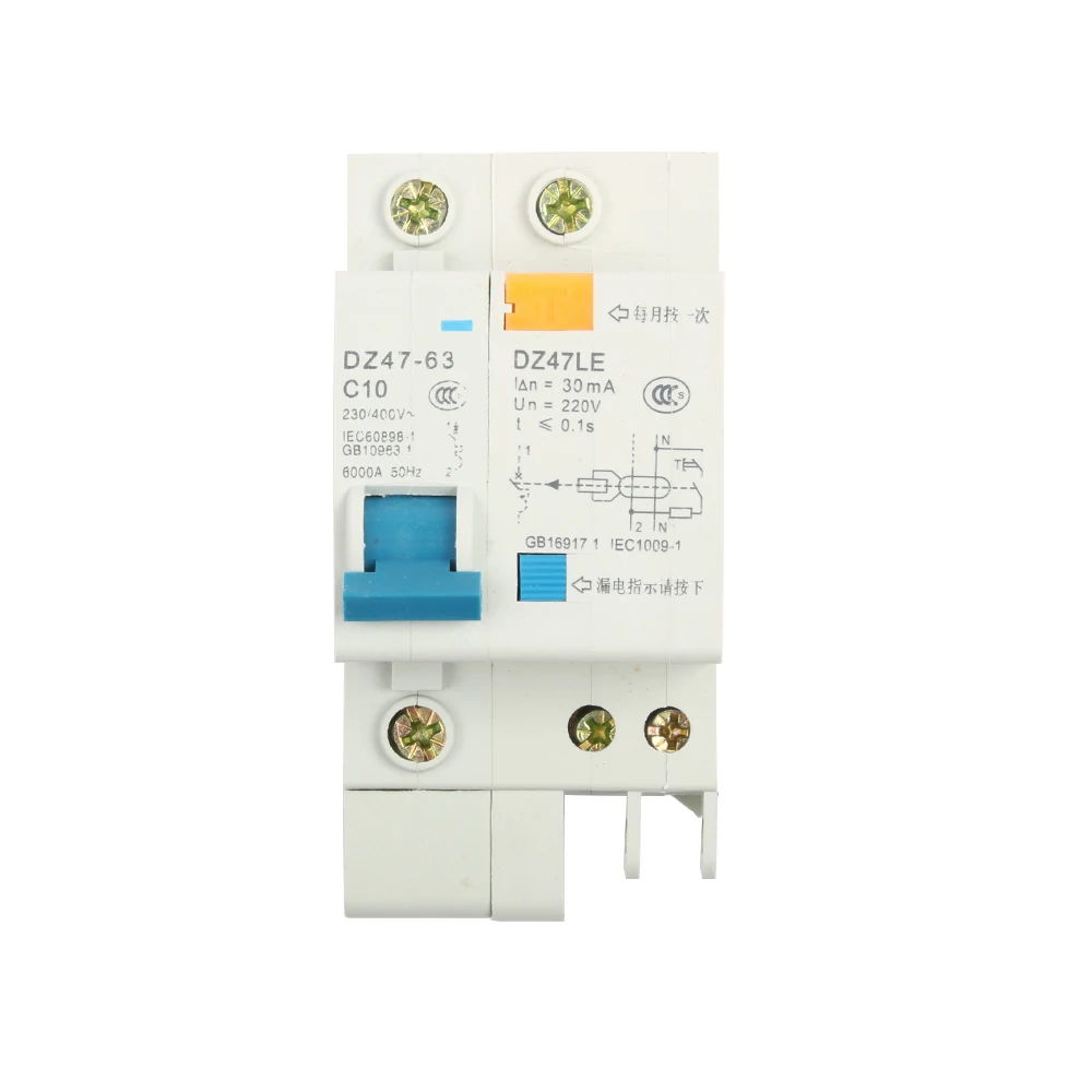 DPNL DZ47LE 63 1P + N 2P 3P 4P 20A 230V 50HZ 60HZ автоматический выключатель с защитой от перегрузки