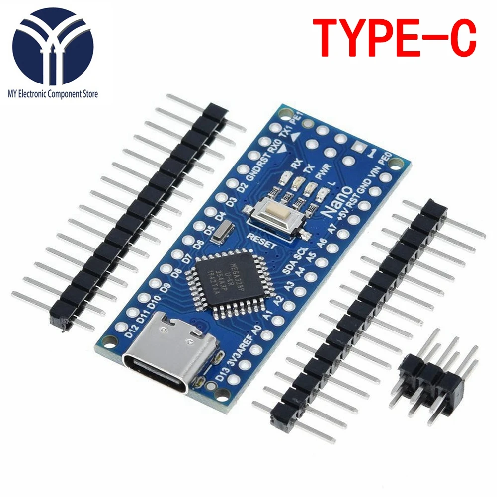 Плата контроллера Mini USB CH340 Nano 3 0 ATmega328P плата совместимая с Arduino CH340C USB-драйвер V3.0