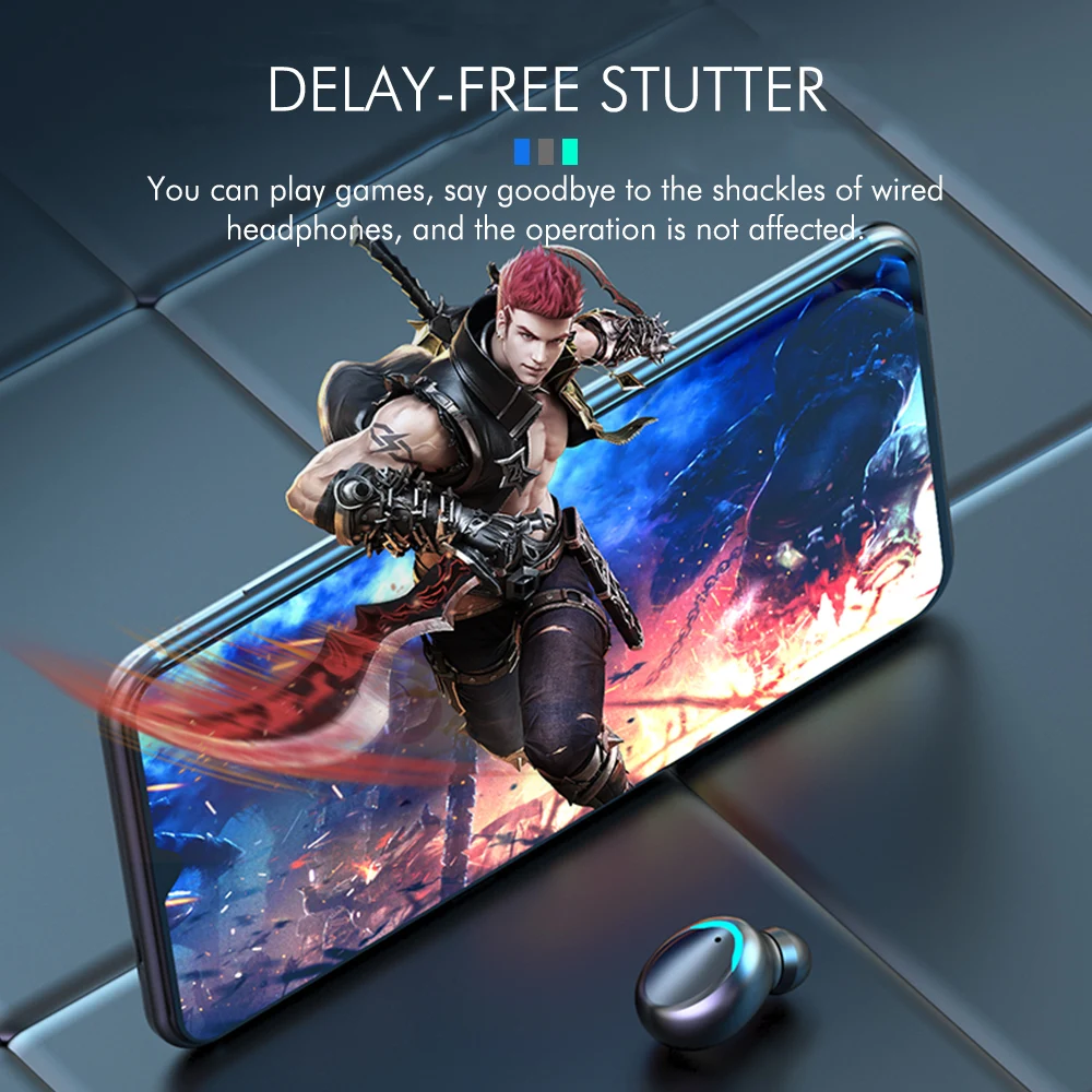 F9 3500 мА/ч наушники вкладыши TWS с Беспроводной Bluetooth 5 0 Шум шумоподавления игровая